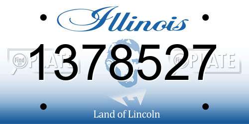 1378527 Illinois License Plate