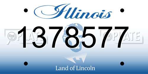 1378577 Illinois License Plate