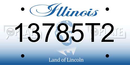 13785T2 Illinois License Plate