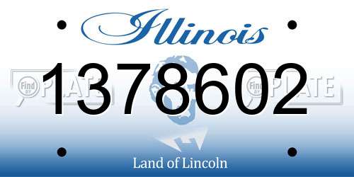 1378602 Illinois License Plate