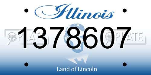 1378607 Illinois License Plate