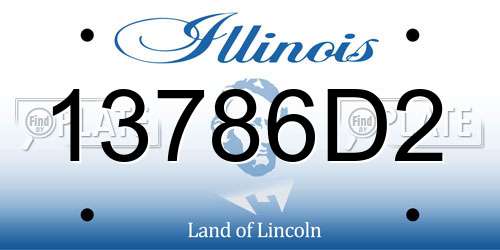 13786D2 Illinois License Plate