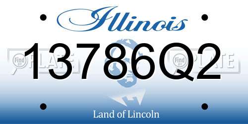 13786Q2 Illinois License Plate