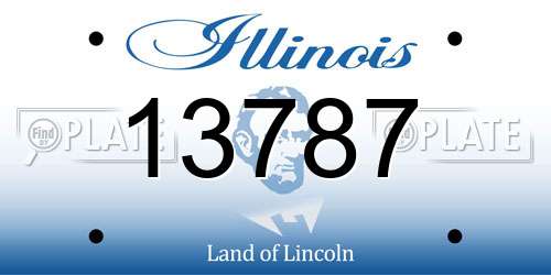 13787 Illinois License Plate