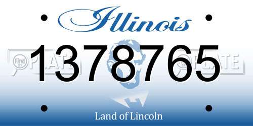 1378765 Illinois License Plate