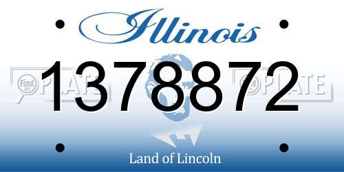 1378872 Illinois License Plate