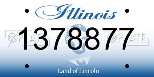 1378877 Illinois License Plate