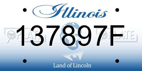 137897F Illinois License Plate