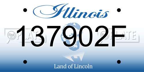 137902F Illinois License Plate