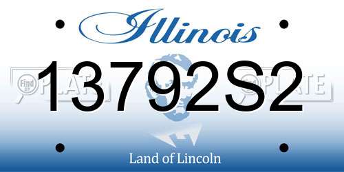 13792S2 Illinois License Plate