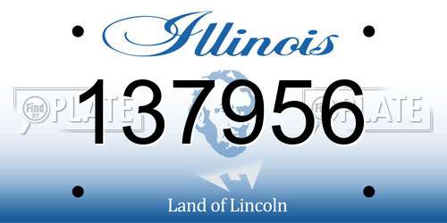137956 Illinois License Plate
