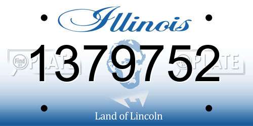 1379752 Illinois License Plate