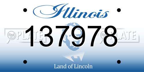 137978 Illinois License Plate