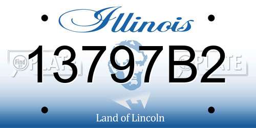 13797B2 Illinois License Plate