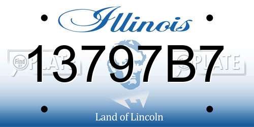 13797B7 Illinois License Plate