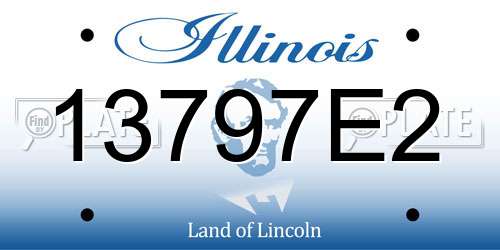 13797E2 Illinois License Plate