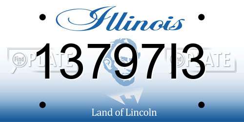 13797I3 Illinois License Plate
