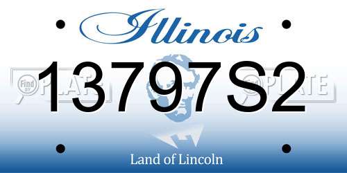 13797S2 Illinois License Plate