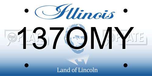 137OMY Illinois License Plate