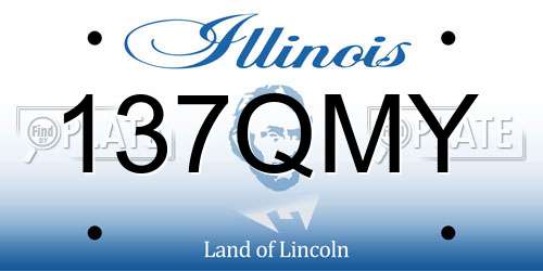 137QMY Illinois License Plate