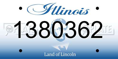 1380362 Illinois License Plate