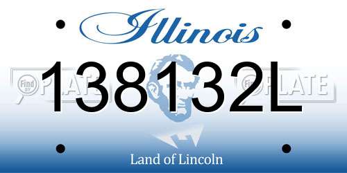 138132L Illinois License Plate