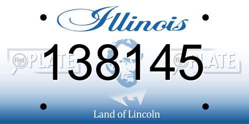 138145 Illinois License Plate