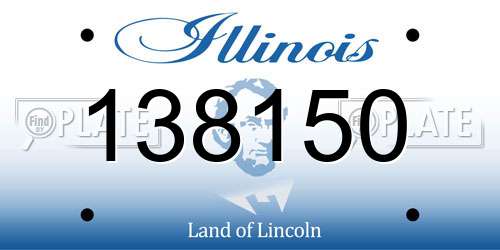 138150 Illinois License Plate