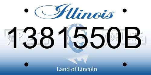 1381550B Illinois License Plate