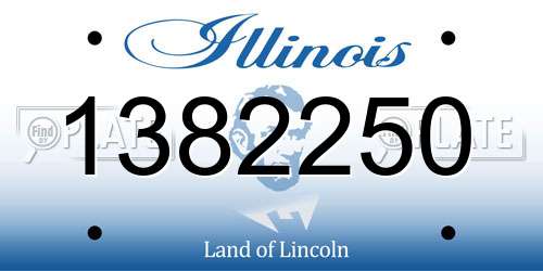 1382250 Illinois License Plate