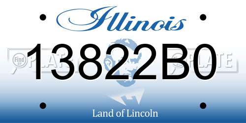 13822B0 Illinois License Plate
