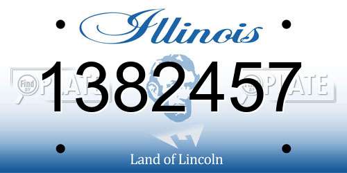 1382457 Illinois License Plate