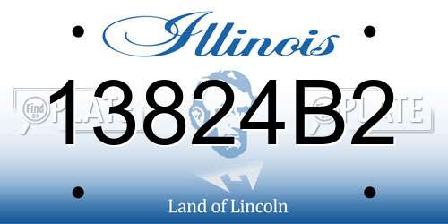 13824B2 Illinois License Plate