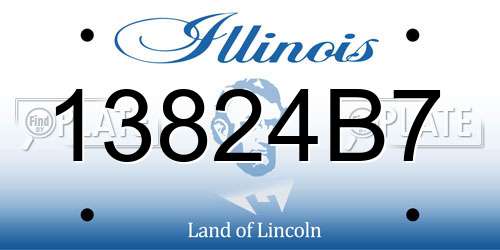 13824B7 Illinois License Plate