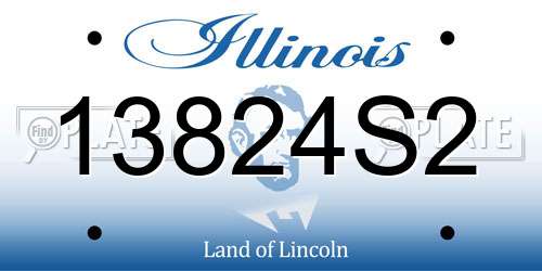 13824S2 Illinois License Plate