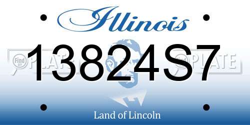 13824S7 Illinois License Plate