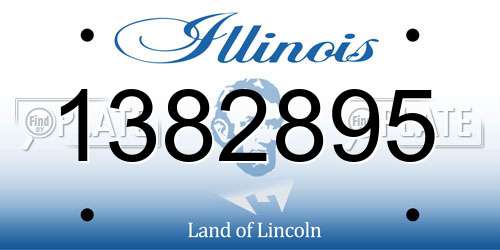 1382895 Illinois License Plate