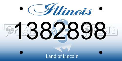 1382898 Illinois License Plate