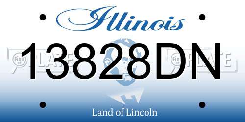13828DN Illinois License Plate