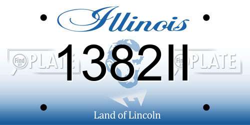 1382II Illinois License Plate