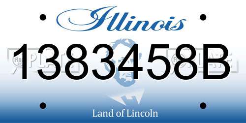 1383458B Illinois License Plate