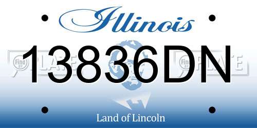 13836DN Illinois License Plate