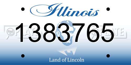 1383765 Illinois License Plate