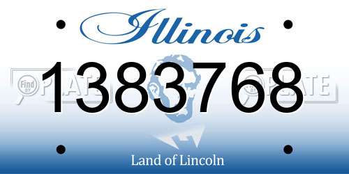 1383768 Illinois License Plate