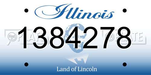 1384278 Illinois License Plate