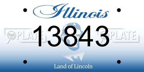 13843 Illinois License Plate
