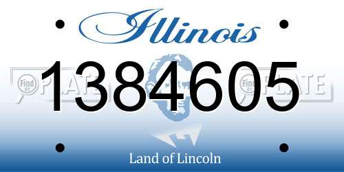 1384605 Illinois License Plate