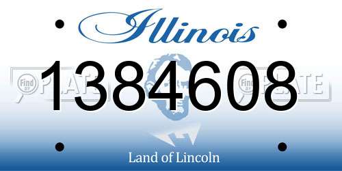 1384608 Illinois License Plate
