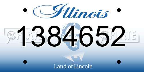 1384652 Illinois License Plate
