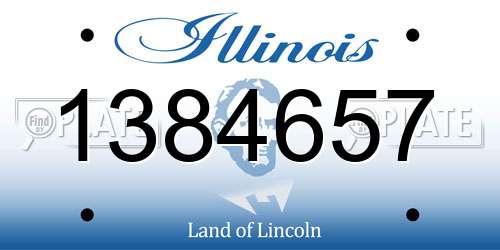 1384657 Illinois License Plate
